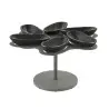My Glass Studio Appetizer Server, Grey - Set of 2 - Dia: 30 cm, H: 14 cm