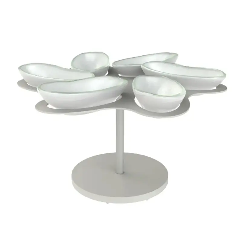 My Glass Studio Dip Bowl Set, Grey - Set of 2 - Dia: 30 cm, H: 14 cm