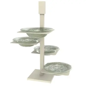 My Glass Studio Appetizer Server, Green - Set of 2 - 32.6 x 32.6 x 43.2 cm