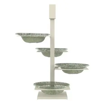 My Glass Studio Appetizer Server, Green - Set of 2 - 32.6 x 32.6 x 43.2 cm