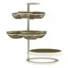 My Glass Studio Appetizer Server, Natural - Set of 2 - 36.0 x 28.0 x 36.0 cm