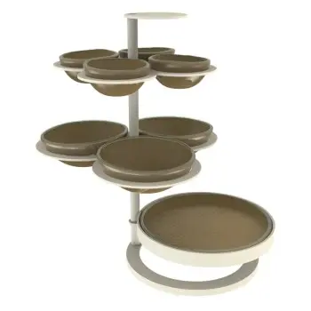 My Glass Studio Appetizer Server, Natural - Set of 2 - 36.0 x 28.0 x 36.0 cm