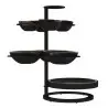My Glass Studio Appetizer Server, Black - Set of 2 - 36.0 x 28.0 x 36.0 cm