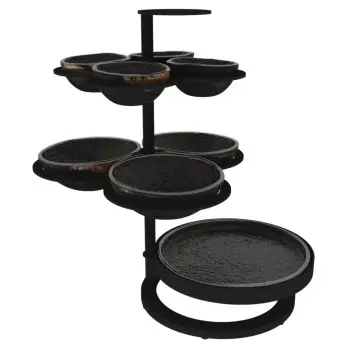 My Glass Studio Appetizer Server, Black - Set of 2 - 36.0 x 28.0 x 36.0 cm