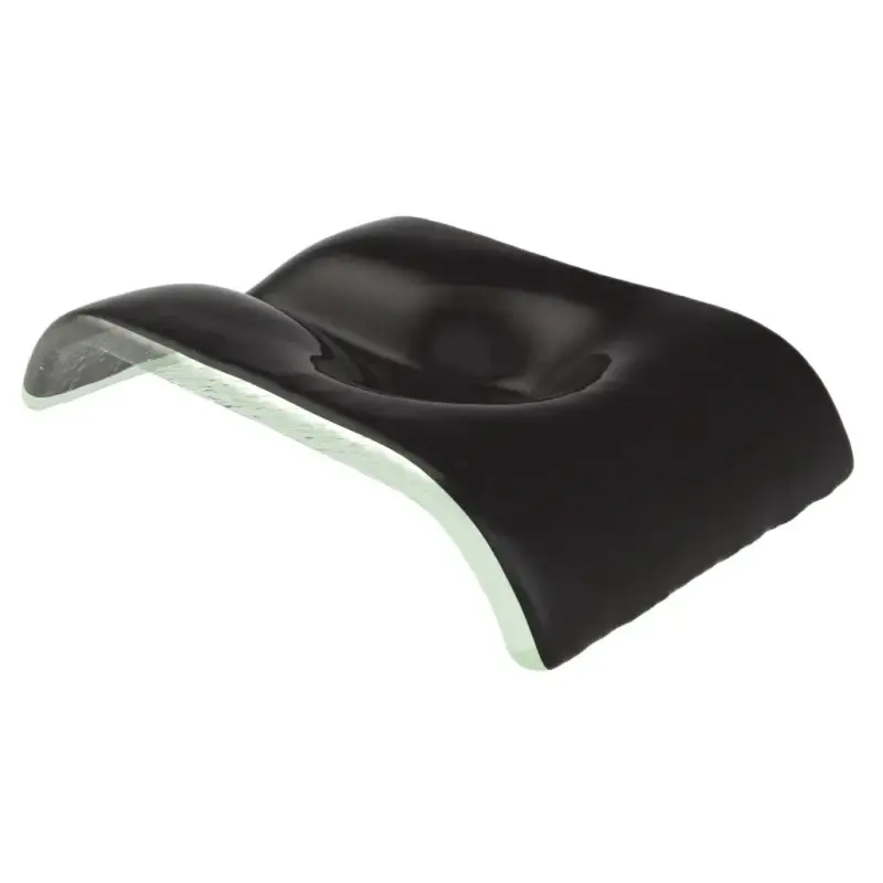 My Glass Studio Ashtray, Black - Set of 4 - 18.5 x 12.0 x 3 cm