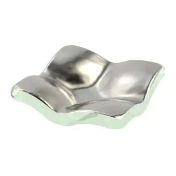My Glass Studio Ashtray, Silver - Set of 4 - 14.0 x 14.0 x 4 cm