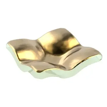 My Glass Studio Ashtray, Gold - Set of 4 - 14.0 x 14.0 x 4 cm