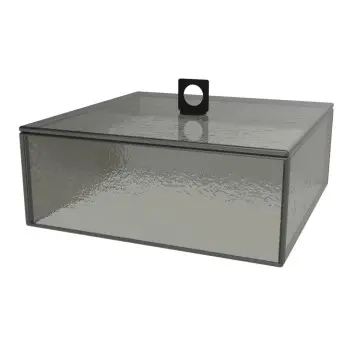 My Glass Studio Glass Food Cover, Grey - Set of 3 - 23.0 x 23.0 x 12.0 cm