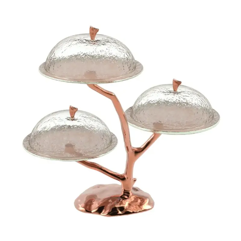 My Glass Studio Cake Stand & Dome, Copper - 48.0 x 40.0 x 48.0 cm