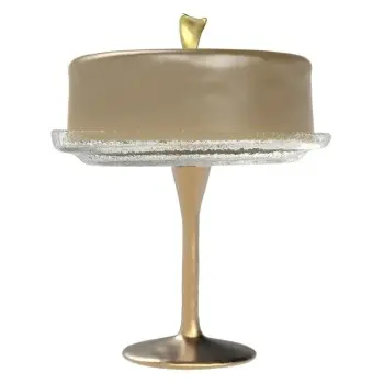 My Glass Studio Cake Stand & Dome, Natural - Set of 2 - Dia: 20 cm, H: 26 cm