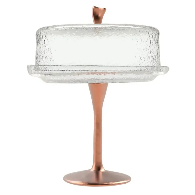 My Glass Studio Cake Stand & Dome, Clear - Set of 2 - Dia: 20 cm, H: 26 cm