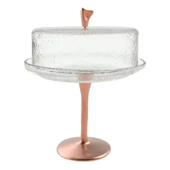 My Glass Studio Cake Stand & Dome, Clear - Set of 2 - Dia: 20 cm, H: 26 cm
