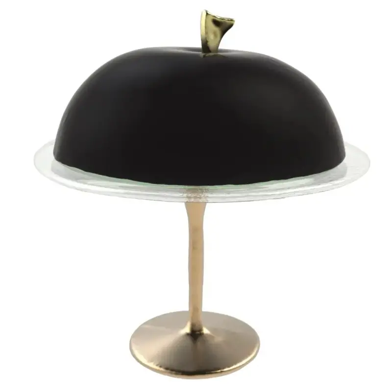 My Glass Studio Cake Stand & Dome, Black - Set of 4 - Dia: 24 cm, H: 26 cm My Glass Studio Cake Stand & Dome, Black - Set of 4 - Dia: 24 cm, H: 26 cm
