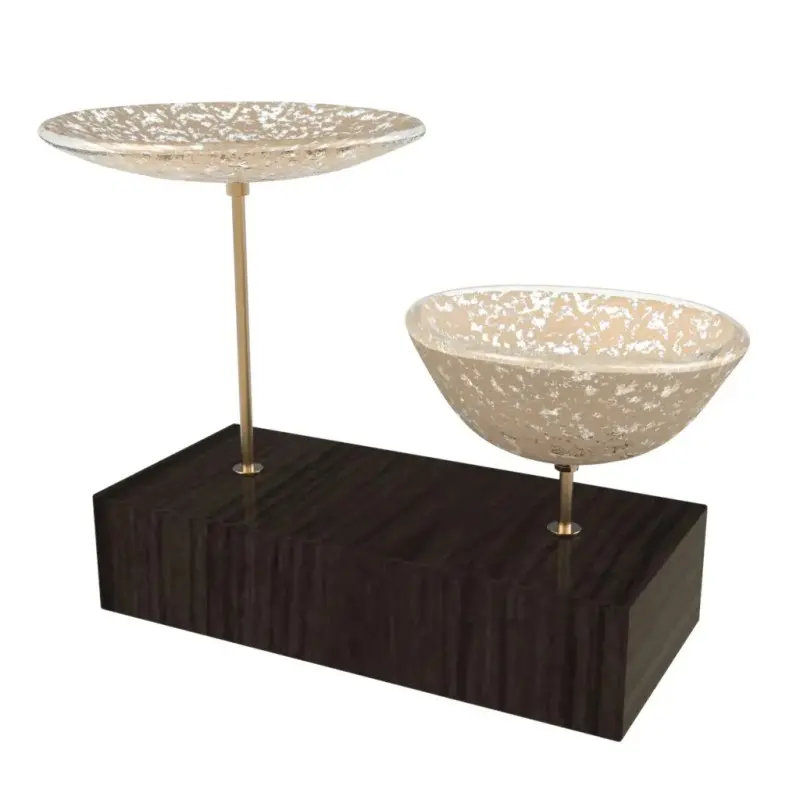 My Glass Studio Nut Bowl, Beige - Set of 4 - 17.5 x 8.0 x 15.0 cm My Glass Studio Nut Bowl, Beige - Set of 4 - 17.5 x 8.0 x 15.0 cm