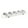 My Glass Studio Dip Bowl Set, White - Set of 6 - 22.0 x 5.7 x 2.4 cm