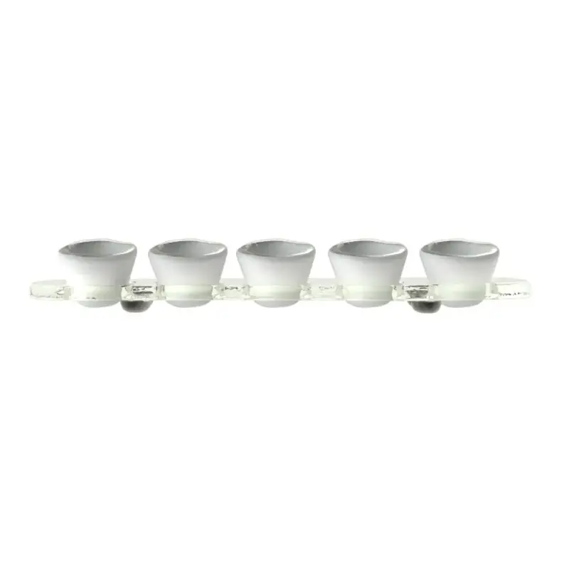 My Glass Studio Dip Bowl Set, White - Set of 6 - 22.0 x 5.7 x 2.4 cm