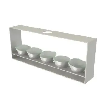 My Glass Studio Dip Bowl Set, Grey - Set of 4 - 38.5 x 6.0 x 15 cm