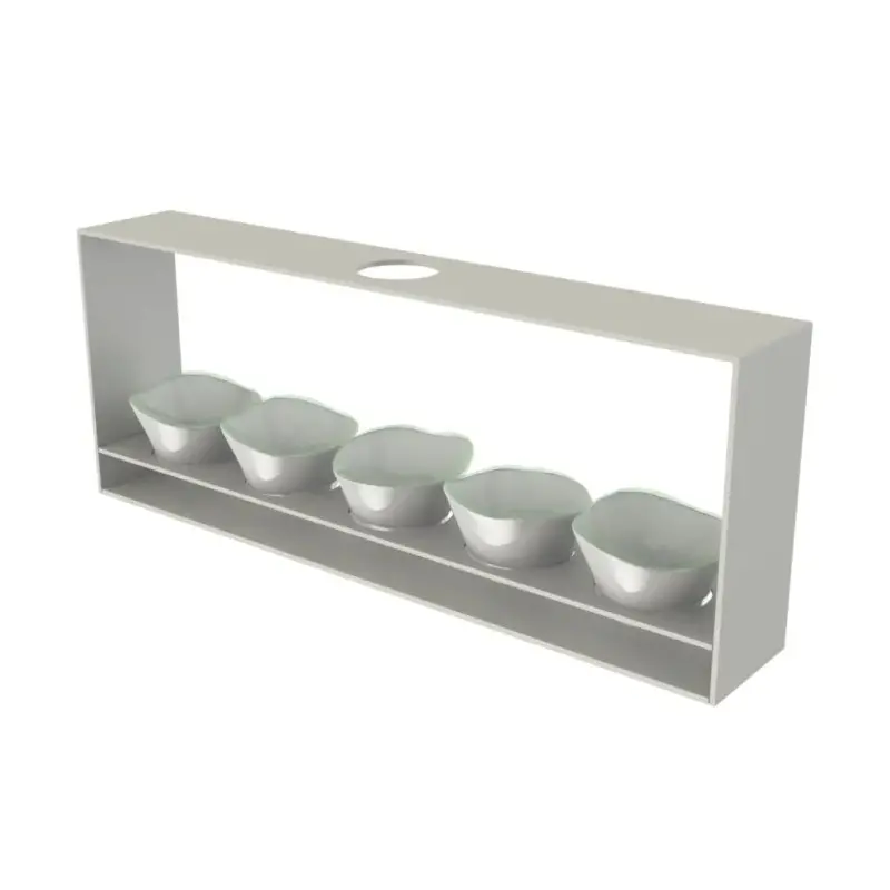 My Glass Studio Dip Bowl Set, Grey - Set of 4 - 38.5 x 6.0 x 15 cm