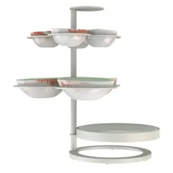 My Glass Studio Appetizer Server, Grey - Set of 2 - 36.0 x 28.0 x 36.0 cm