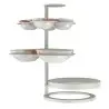 My Glass Studio Appetizer Server, Grey - Set of 2 - 36.0 x 28.0 x 36.0 cm
