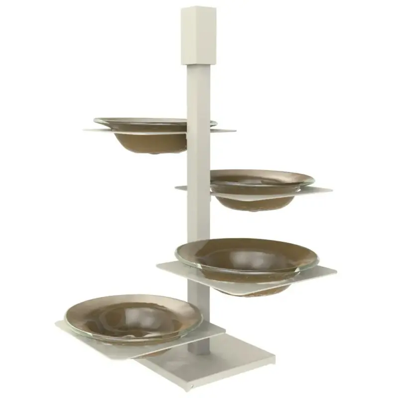 My Glass Studio Chip Dip Server, Green - Set of 2 - 32.6 x 32.6 x 43.2 cm