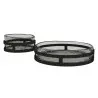 My Glass Studio Chip Dip Server, Grey - Set of 2 - 29.0 x 18.5 x 8.0 cm