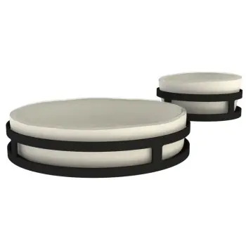 My Glass Studio Chip Dip Server, Cream - Set of 2 - 29.0 x 18.5 x 8.0 cm