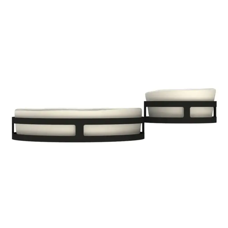 My Glass Studio Chip Dip Server, Cream - Set of 2 - 29.0 x 18.5 x 8.0 cm