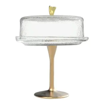 My Glass Studio Cake Stand & Dome, Clear - Set of 2 - Dia: 20 cm, H: 26 cm