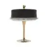 My Glass Studio Cake Stand & Dome, Black - Set of 2 - Dia: 20 cm, H: 26 cm
