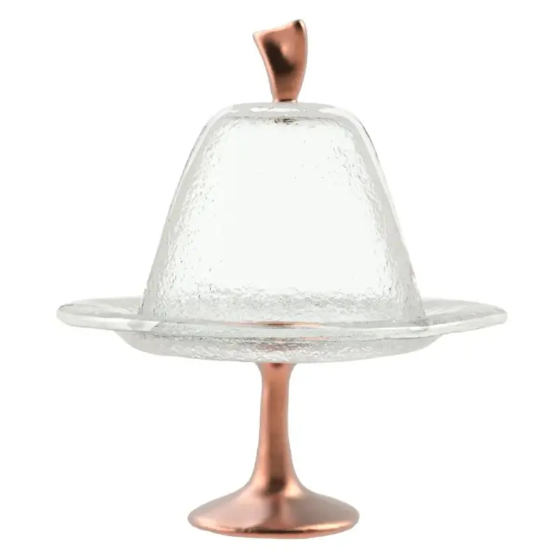 My Glass Studio Cake Stand & Dome, Clear - Set of 4 - Dia: 17 cm, H: 18 cm