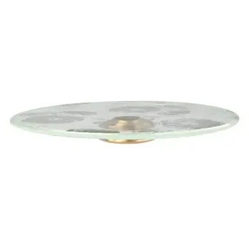 My Glass Studio Cake Stand, Grey - Set of 2 - Dia: 35 cm, H: 4 cm