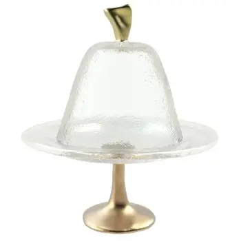 My Glass Studio Cake Stand & Dome, Clear - Set of 4 - Dia: 17 cm, H: 18 cm