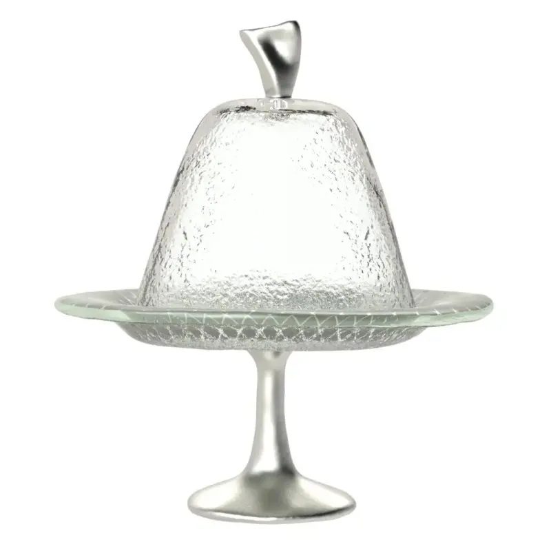 My Glass Studio Cake Stand & Dome, Grey - Set of 4 - Dia: 17 cm, H: 18 cm My Glass Studio Cake Stand & Dome, Grey - Set of 4 - Dia: 17 cm, H: 18 cm