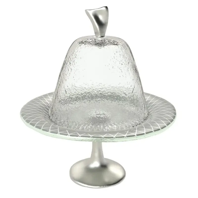 My Glass Studio Cake Stand & Dome, Grey - Set of 4 - Dia: 17 cm, H: 18 cm My Glass Studio Cake Stand & Dome, Grey - Set of 4 - Dia: 17 cm, H: 18 cm