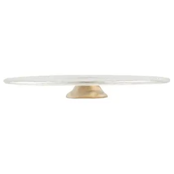 My Glass Studio Cake Stand, White - Set of 2 - Dia: 35 cm, H: 4 cm