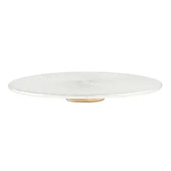 My Glass Studio Cake Stand, White - Set of 2 - Dia: 35 cm, H: 4 cm