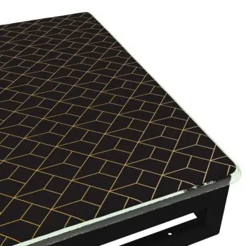 My Glass Studio Tiered Serving Platter, Black - 27.0 x 27.0 x 6 cm