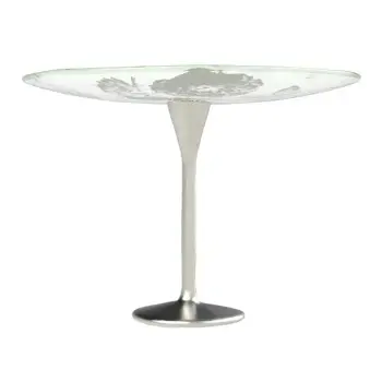 My Glass Studio Cake Stand, Grey - Set of 2 - Dia: 30 cm, H: 20 cm