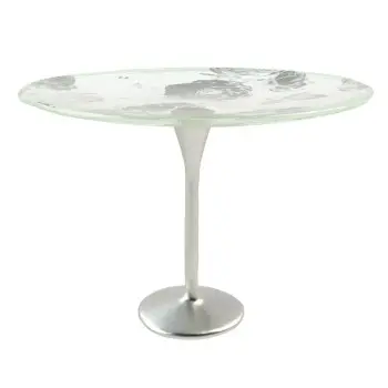 My Glass Studio Cake Stand, Grey - Set of 2 - Dia: 30 cm, H: 20 cm