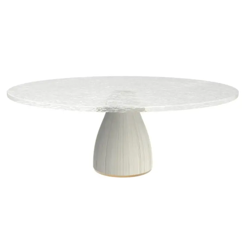 My Glass Studio Cake Stand, White - Set of 2 - Dia: 33 cm, H: 11 cm