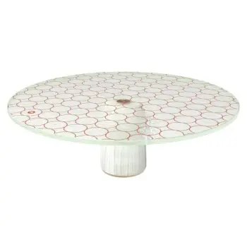 My Glass Studio Cake Stand, White - Set of 2 - Dia: 33 cm, H: 10 cm