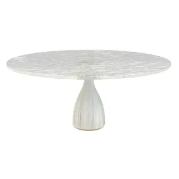 My Glass Studio Cake Stand, White - Set of 2 - Dia: 33 cm, H: 13 cm