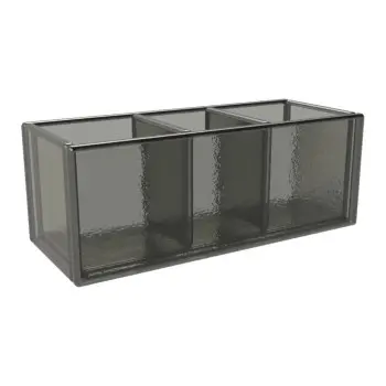 My Glass Studio Sugar Caddy, Grey - Set of 4 - 14.3 x 6.0 x 5 cm
