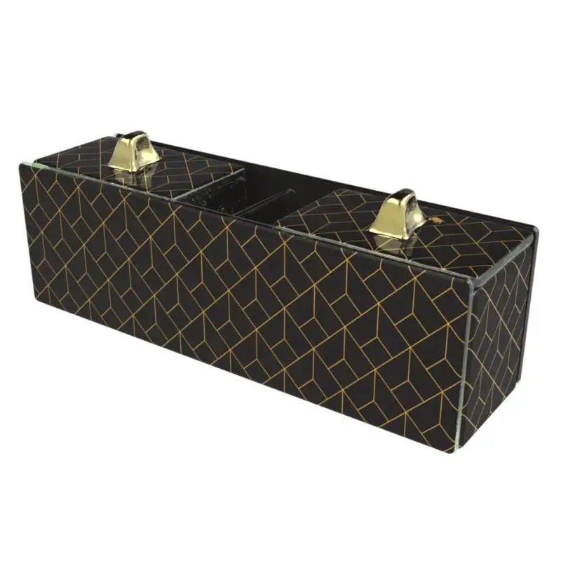 My Glass Studio Sugar Caddy, Black - Set of 6 - 20.5 x 6.0 x 7 cm
