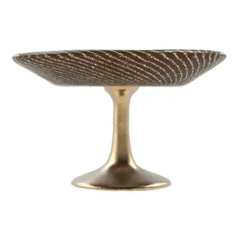 My Glass Studio Petit Fours Stand, Brown - Set of 9 - Dia: 14 cm, H: 8 cm