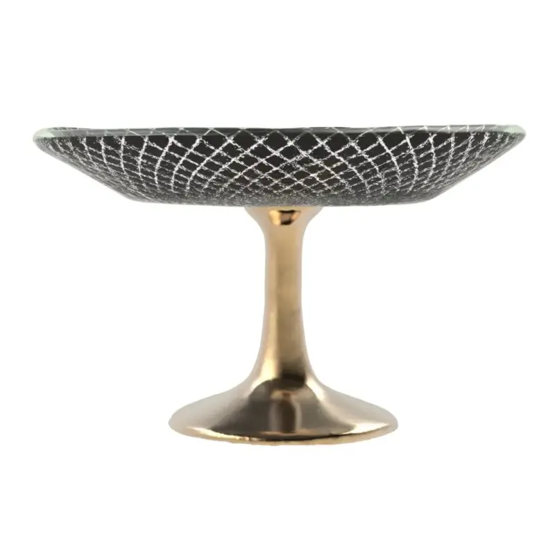 My Glass Studio Small Cake Stand, Black - Set of 9 - Dia: 14 cm, H: 8 cm My Glass Studio Small Cake Stand, Black - Set of 9 - Dia: 14 cm, H: 8 cm