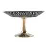 My Glass Studio Small Cake Stand, Black - Set of 9 - Dia: 14 cm, H: 8 cm
