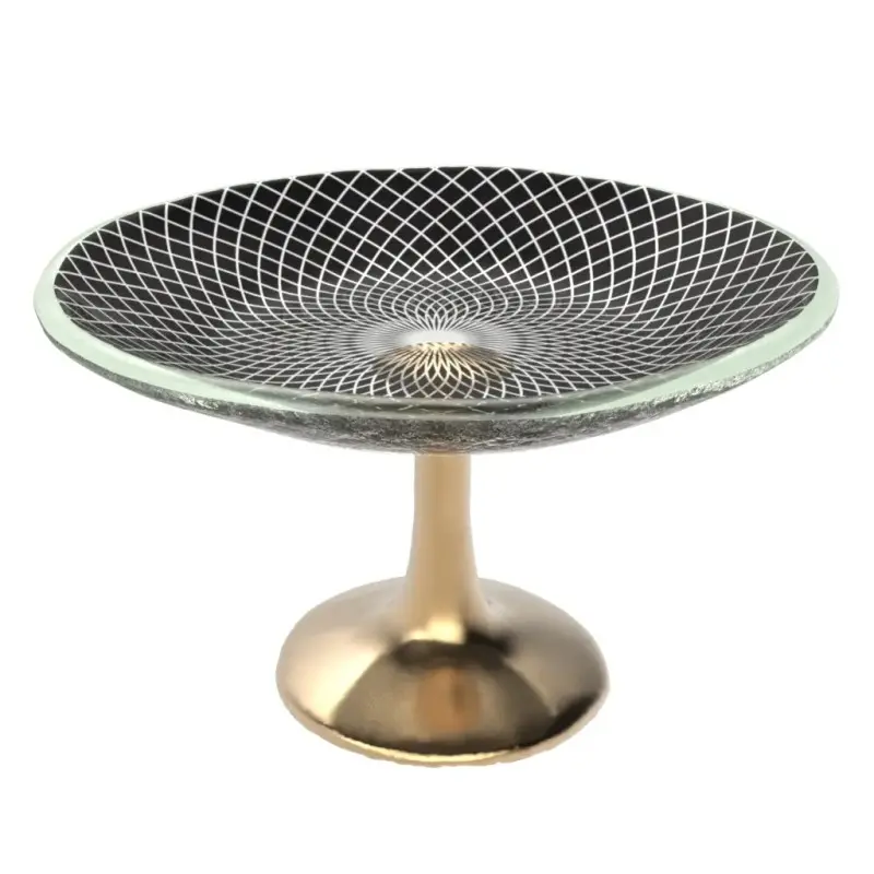 My Glass Studio Small Cake Stand, Black - Set of 9 - Dia: 14 cm, H: 8 cm My Glass Studio Small Cake Stand, Black - Set of 9 - Dia: 14 cm, H: 8 cm