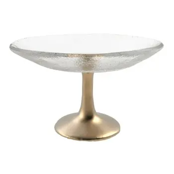 My Glass Studio Petit Fours Stand, Clear - Set of 9 - Dia: 14 cm, H: 8 cm